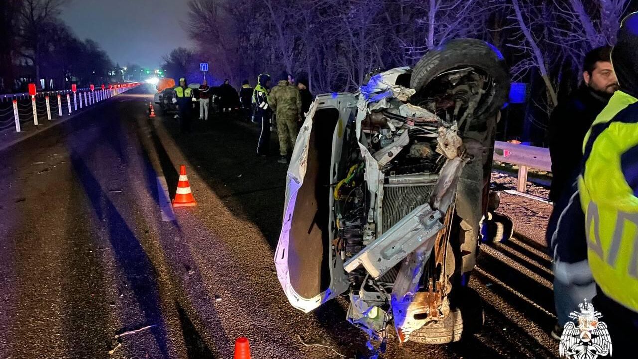 На месте крупного ДТП в Ставропольском крае. 3 февраля 2025 года