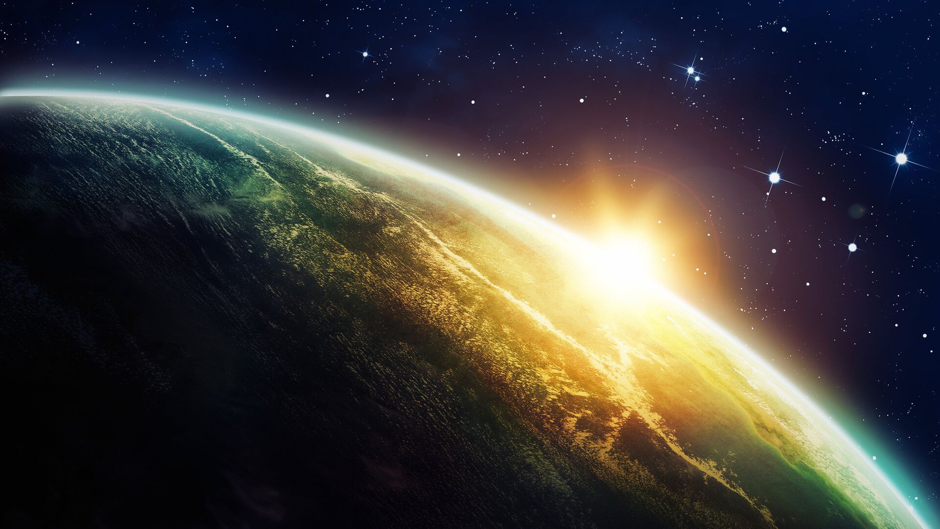 Вид на Землю из космоса