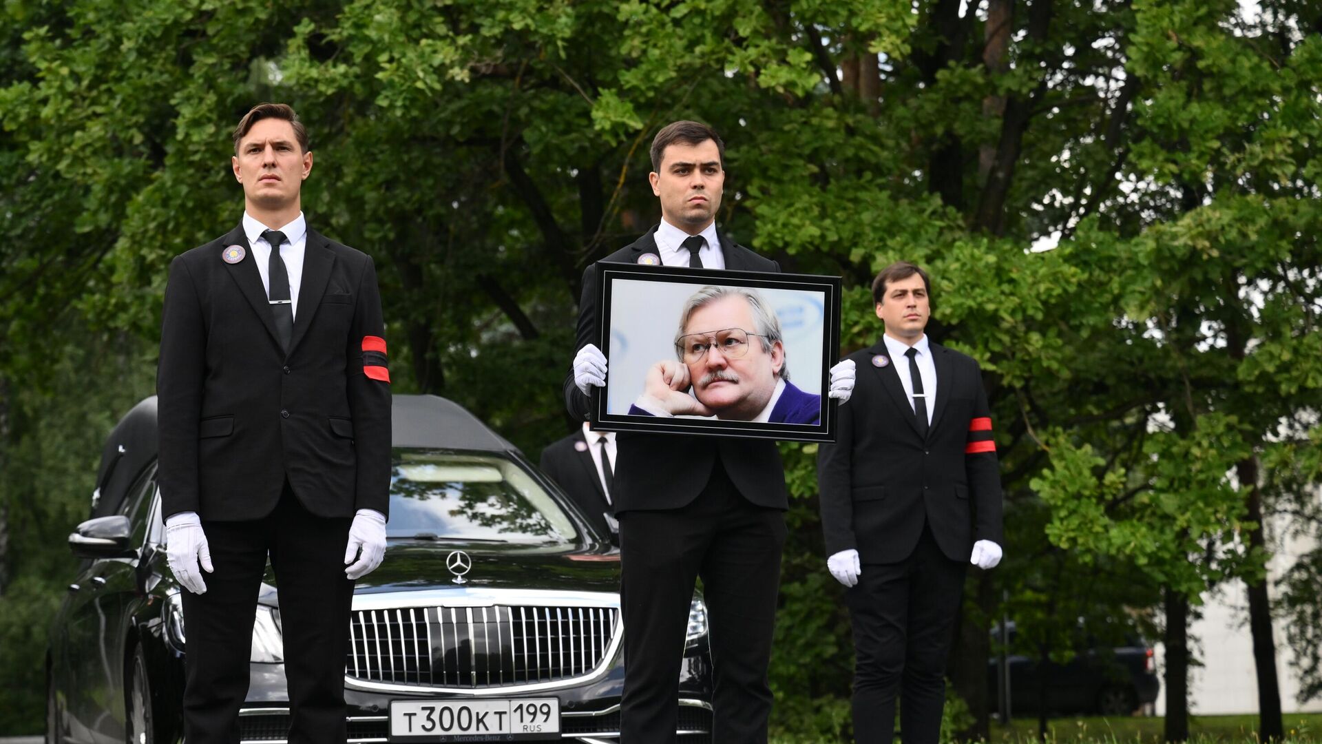 Церемония прощания с кинорежиссером и сценаристом Юрием Карой в Большом траурном зале Центральной клинической больницы № 1 в Москве. 22 июля 2025