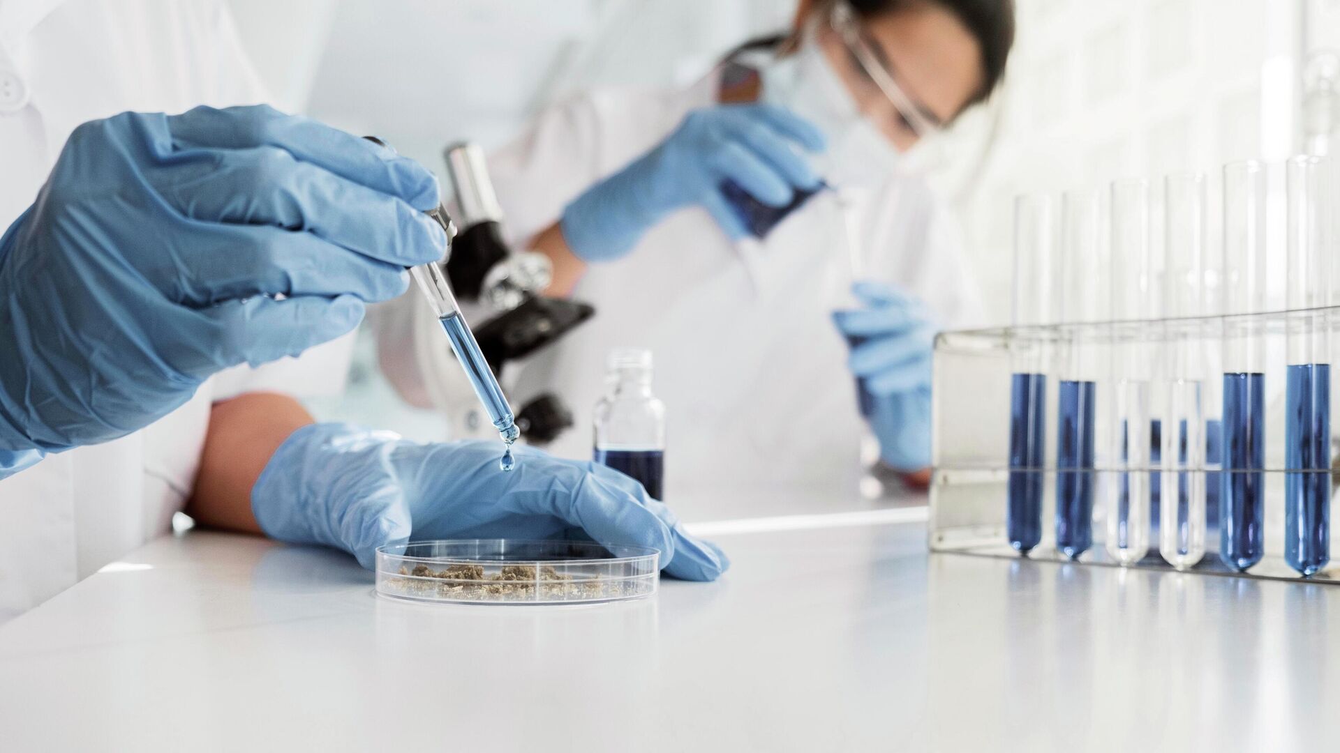 Ученые в лаборатории