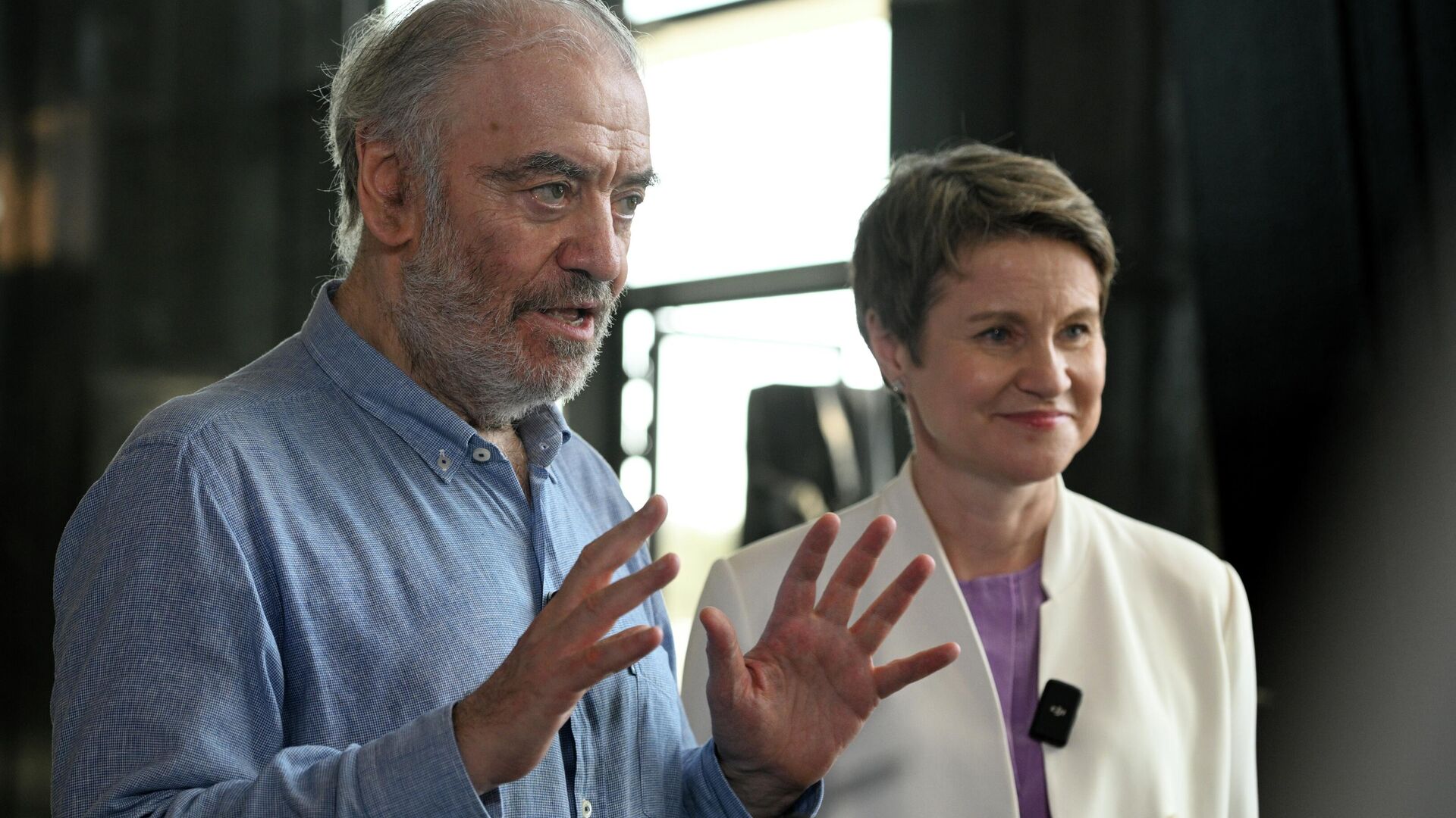 Генеральный директор Большого театра, дирижер Валерий Гергиев и председатель Совета федеральной территории Сириус Елена Шмелева в Концертном центре Сириус