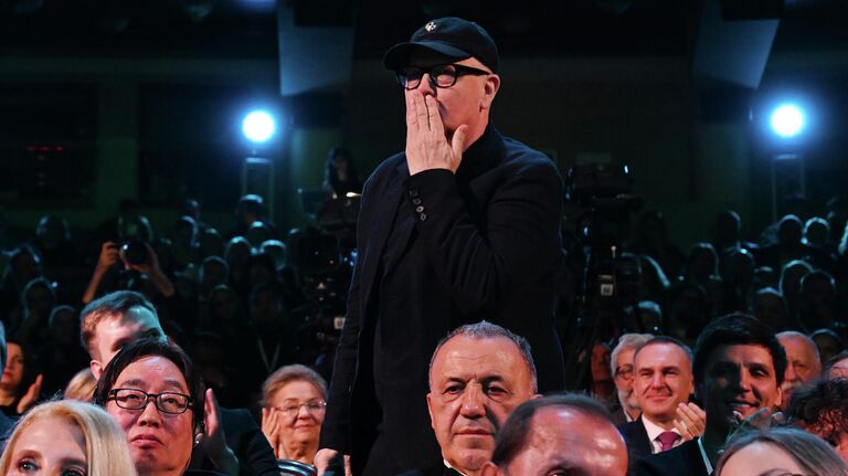 Председатель жюри фестиваля, актер, режиссер Юрий Мороз на торжественной церемонии открытия XXIII Международного фестиваля кинематографических дебютов Дух огня в Ханты-Мансийске