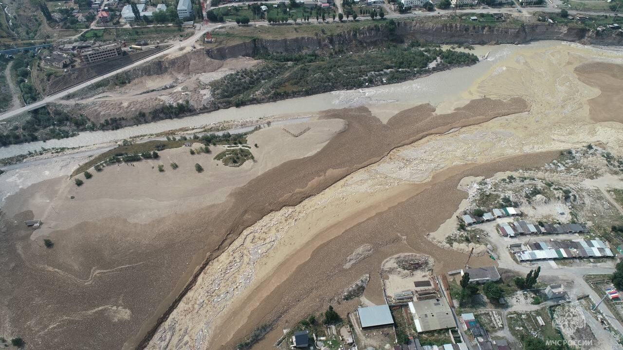 Последствия схода селевого потока в Кабардино-Балкарии