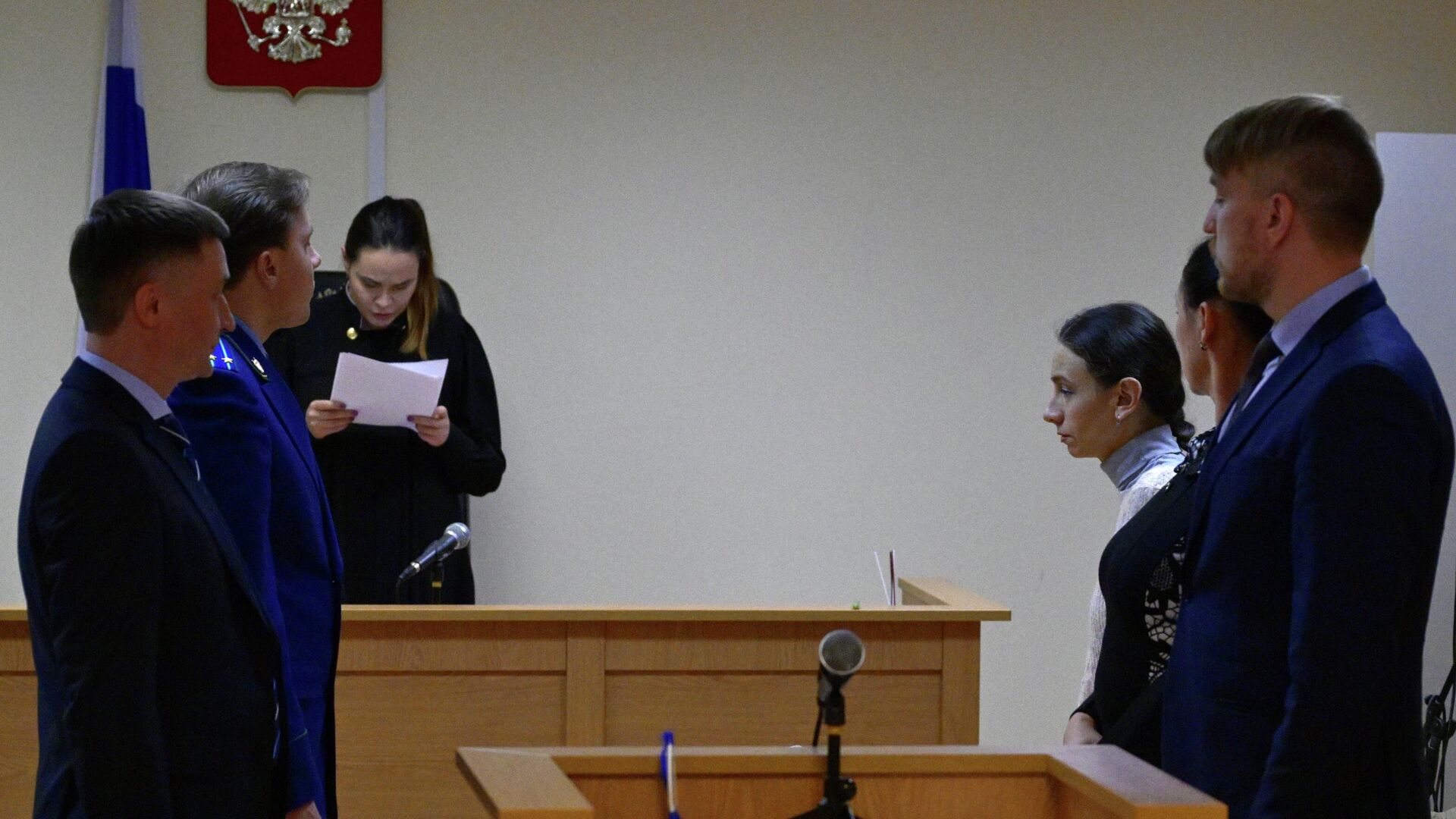 Марина Кохал во время оглашения приговора в Смольнинском районном суде в Санкт-Петербурге