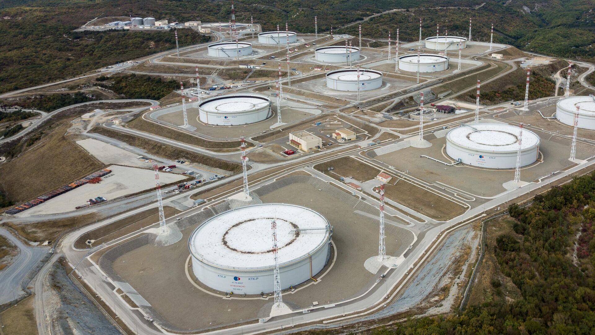 Нефтехранилище Каспийского трубопроводного консорциума (КТК-Р) в Краснодарском крае