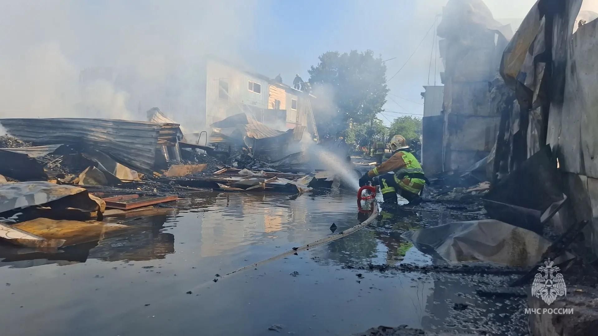 Ликвидация пожара в Кронштадтском районе Санкт-Петербурга