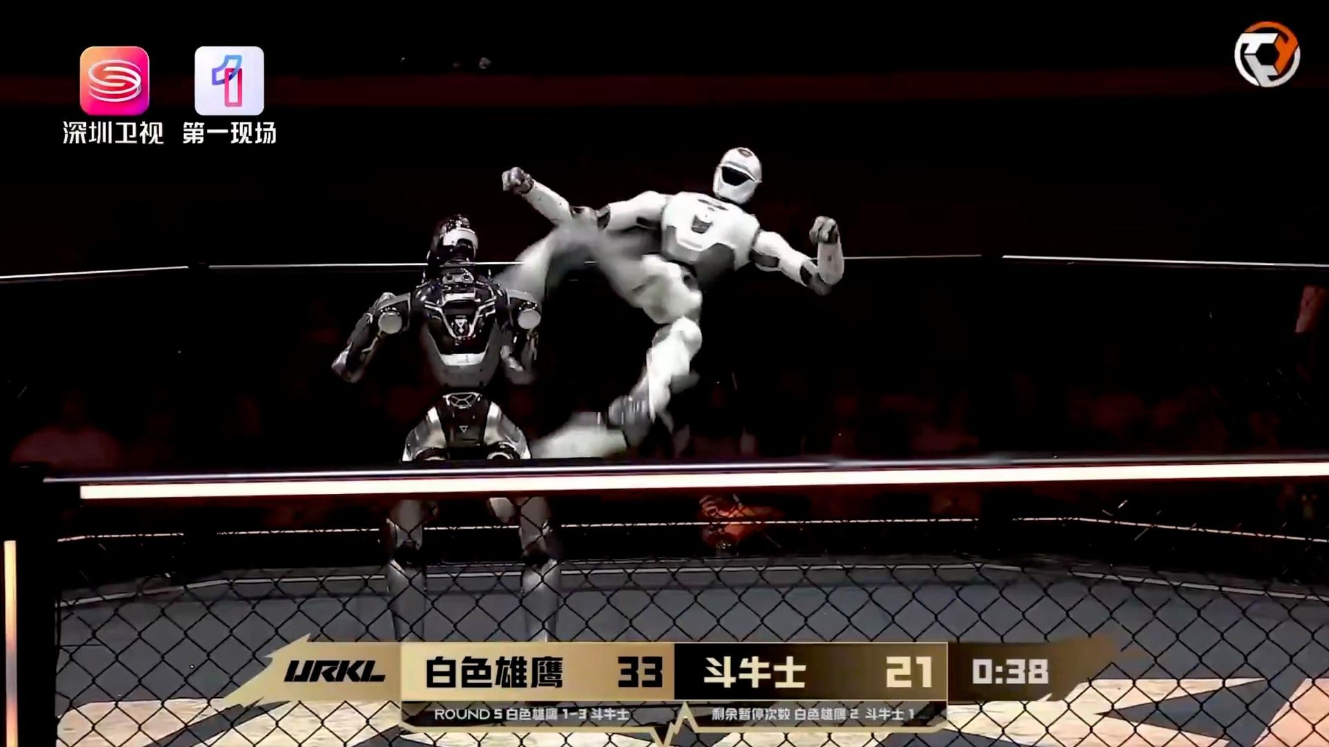Турнир по свободным боям среди человекоподобных роботов Ultimate Robot Knock-out Legend в Шэньчжэне