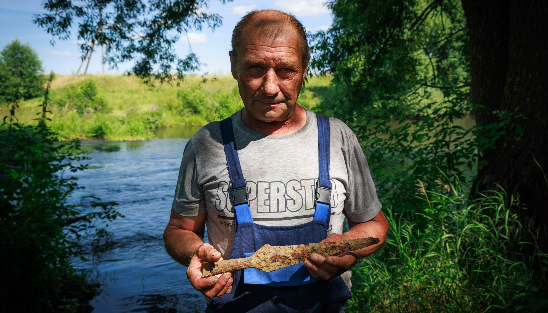 Николай Барматин, с наконечником копья