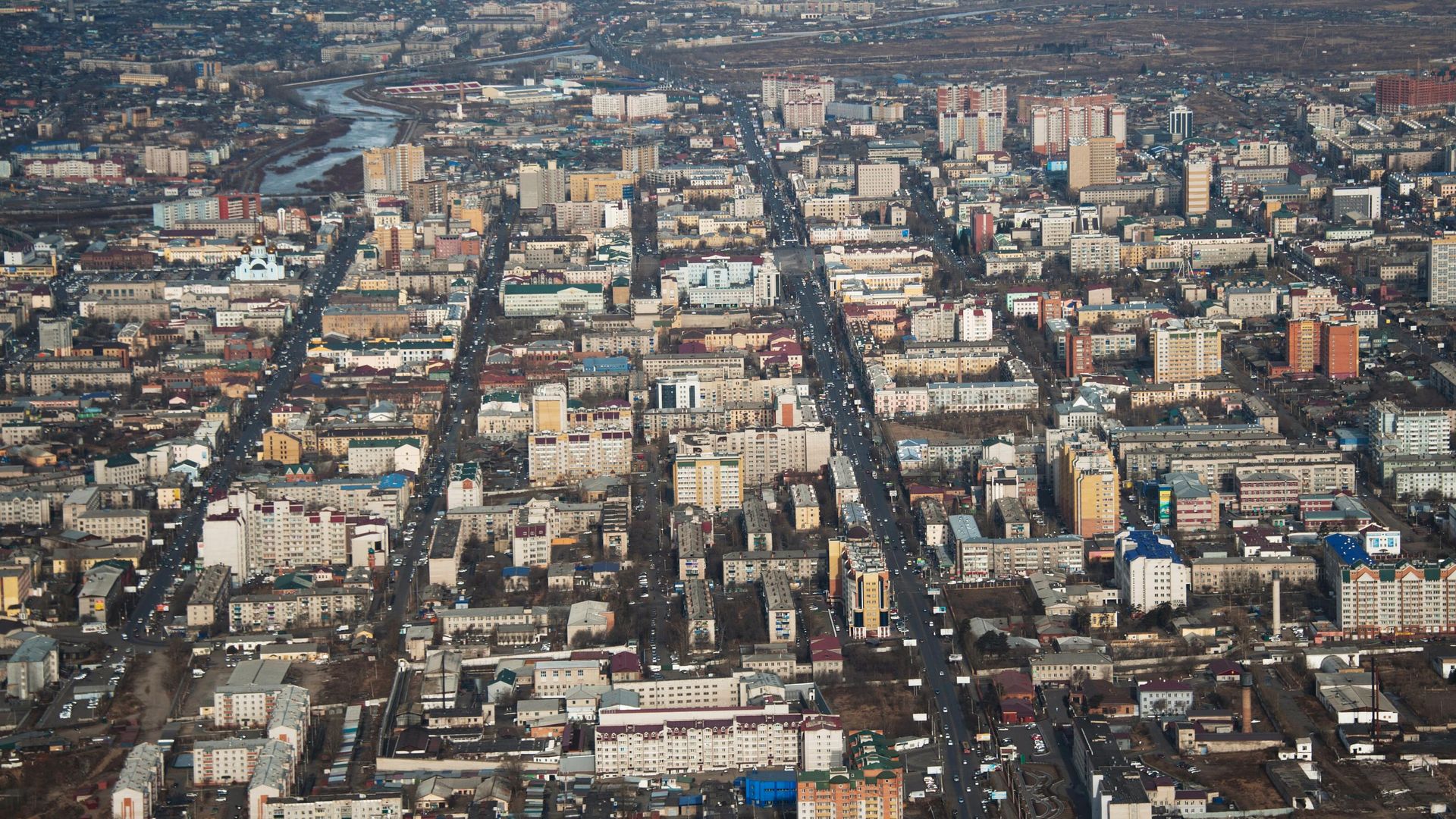 Вид Центрального района города Читы